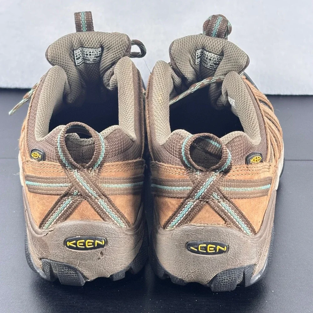Keen Voyageur Hiking Shoes Brown Leather Mesh Trail Gorpcore Outdoor Mens 10.5